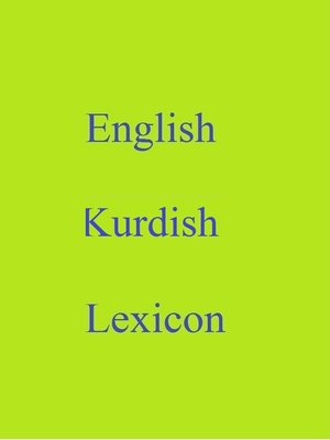 cover image of English Kurdish Lexicon